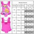 Miniatyrbild 7 av 7: Toddler Badkläder för Flickor Unicorn Badkläder Bikini Strandkläder purple 3-4Years