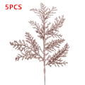 Miniatyrbilde 1 av 3: 5 stk. kunstige blomster, furublader, gren, julekransdekorasjon Rose gold 5PCS