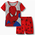 Miniatyrbild 1 av 3: Barn Pojkar Spiderman Superhjälte Pjs T-Shirt Shorts Sovkläder Pyjamas Outfit Set E 93cm