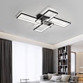 Miniatyrbilde 5 av 10: [3-dagers forsendelse] LED taklamper - Trinnløs dimbar taklampe - 4 rektangler, 90*65cm Black