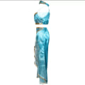 Miniatyrbild 3 av 5: Halloween-kostym Cosplay Aladdin Jasmine Prinsessklänning deep blue s