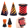 Miniatyrbild 2 av 5: Omöjlig Pyramid Passthrough Leksaker Helix Nut Spiral Cone Fidget Fidget Leksak Present Cone