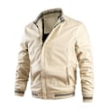 Miniatyrbillede 1 af 5: Herrejakke Letvægts Tyk Casual Stilfuld Let Flyverjakke Windbreaker Varsity Jakker Khaki 4XL