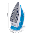 Miniatyrbillede 8 af 10: [3-dages forsendelse] Dampstrygejern - Vertikal damp - Keramisk strygesål 1200W - Hurtig opvarmning og effektiv strygning - Seks temperaturindstillinger, Blå Blue