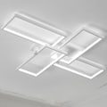 Miniatyrbilde 2 av 8: [3 dagers forsendelse] LED taklamper - Trinnløs dimbar taklampe - 4 rektangler, 90*65cm White
