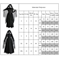 Pikkukuva 4 / 4: Halloween-asu naisille, aavemorsiuspuku, cosplay-noita-asu, vampyyri musta asu, aikuisten Halloween-asut S