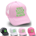 Miniatyrbild 2 av 5: Womens Save Water Drink Margs Baseball Cap Mesh Snapback Trucker Hat Solhattar White
