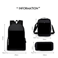 Miniatyrbild 3 av 5: UNSPEAKABLE Ryggsäck Crossbody Väska för Student Skolväska