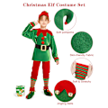 Miniatyrbild 4 av 8: Jultomte Kostym för Småbarn, Flickor Santa Claus Set, Pojkar Elf Maskeraddräkt, Jultomte Kostym för Barn 140cm