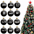 Miniatyrbild 2 av 8: 12 st 2024 Roliga Julgranskulor, Intressanta Julgranspynt för Trädet, Nyhetsskojig Julgåva för Hemfestdekoration 12PCS