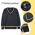Miniatyrbild 4 av 8: Harry Potter Vuxen Tröja Gryffindor Ravenclaw Slytherin Hufflepuff Toppar C L