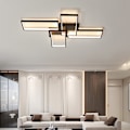 Miniatyrbilde 4 av 10: [3-dagers forsendelse] LED taklamper - Trinnløs dimbar taklampe - 4 rektangler, 90*65cm Black