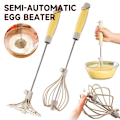 Miniatyrbild 2 av 5: Halvautomatisk äggvisp Hand Push Mixer Stirrer Rotary Blender Rostfritt Stål