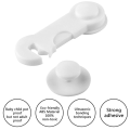 Miniatyrbild 4 av 6: 15-pack Baby Säkerhetslås Starkt Limmande Låssystem för Lådor White 15pcs