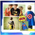 Miniatyrbild 4 av 5: Halloween Superhjälte Cape med Mask Kostym för Barn Baby Green Lantern Cloak + eye mask