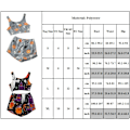 Miniatyrbillede 3 af 3: Spooky Vest Pyjamasæt, Halloween Print til Kvinder, Selvlysende Pyjamassæt Grey M