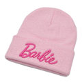 Pikkukuva 2 / 2: Barbie-elokuvan vaaleanpunainen hattu, asusteet lapsille, muodikas neulepipo light pink
