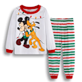 Miniatyrbild 2 av 3: Mickey Barn Pojkar Flickor Söta Tecknade Figurer Pyjamas Set Långärmade Toppar Shorts Sovkläder Nattkläder Loungewear Outfits #4 120cm