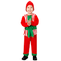 Miniatyrbild 3 av 7: Julklappssats för barn - Kostym för småbarn med rosett, randig topp, hatt och byxor - Halloween Cosplay-kostym för pojkar och flickor 3-14 år S
