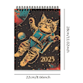Miniatyrbild 2 av 5: Rymdkatter Väggkalender 2025, Rolig Kattkalender, Månadskalenderplanerare, Julgåva, Roliga Katttemapresenter För Kattälskare