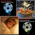 Miniatyrbilde 9 av 9: 3D LED Nattlamper USB Bordlampe Fotball Hjem Dekor