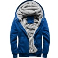Miniatyrbild 1 av 7: Kappa för män enfärgad vintervarm huvtröja Blue 2XL