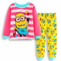 Miniatyrbild 2 av 3: Minions Barn Pojkar Flickor Söta Tecknade Figurer Pyjamas Set Långärmade Toppar Shorts Sovkläder Nattkläder Loungewear Set #4 110cm
