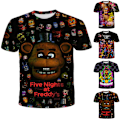 Miniatyrbild 2 av 5: Five Nights at Freddy's FNAF T-shirt för barn pojkar sommar kortärmad t-shirt toppar B 140cm
