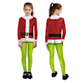 Miniatyrbild 2 av 4: Grinchens Kostym för Barn Pojkar Flickor Cosplay Fest Fancy Dress Jumpsuit Bodysuit C 140cm