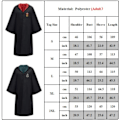 Miniatyrbild 4 av 5: Harry Potter Gryffindor Ravenclaw Slytherin Kappa Slips Kostym Trollstav Halsduk Green S