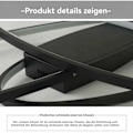 Miniatyrbilde 3 av 5: [3 dagers forsendelse] LED stuelampe taklampe - dimbar med fjernkontroll - moderne oval design - spisestuelampe takbelysning Black
