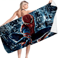 Miniatyrbild 1 av 2: Superhjälte Spiderman Strandbad Handduk Snabbtorkande Mikrofiber Badrock B 70*150cm