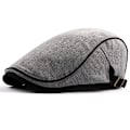 Miniatyrbillede 1 af 4: Unisex Retro Herre Ivy Flat Cap Newsboy Justerbar Beret Cabbie Gatsby Kørehat Light gray