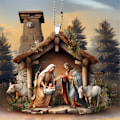 Miniatyrbillede 4 af 4: 7 stk. Julekrybbe Ornamenter, Julepynt til Træer, Julepynt 7PCS