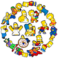 Pikkukuva 4 / 5: 18 kpl Simpsonit sarjakuva kenkien Croc Charms -tarvikkeet Kenkien nappikoristeet 18PCS