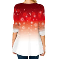 Miniatyrbild 2 av 4: Kvinnors jultröjor Snögubbe tryck Tee långärmade tröjor red 4XL