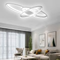 Miniatyrbilde 3 av 5: [3 dagers forsendelse] LED stuelampe taklampe - dimbar med fjernkontroll - moderne oval design - spisestuelampe takbelysning White