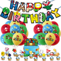 Miniatyrbild 1 av 10: Minecraft Cartoon Happy Birthday Dekoration Ballonger Set