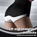 Miniatyrbild 5 av 5: Formande Shorts för Kvinnor Hög Midja Magkontroll Kroppsshaper Lår Slankare Slankare Underkläder Black L