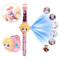 Miniatyrbild 1 av 2: Barn Superhjälte Frozen Armbandsur Projektor Flip Rolig Present Ice and snow