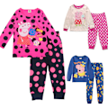 Miniatyrbild 2 av 4: 4-8 år Barn Pojkar Flickor Peppa Pig Långärmad Topp och Byxor Pyjamas Set Barn Sovkläder Outfit C 100cm
