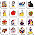 Miniatyrbillede 3 af 3: 16 stk./sæt Snehvide Patch Strygepatch Strygebillede Applikation Stryg på 16PCS