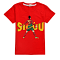 Miniatyrbild 1 av 5: Barns CR7 Ronaldo Print Casual T-shirt Pojkar Flickor Kortärmad Tee Toppar Sommar Red 130cm