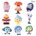 Miniatyrbild 1 av 5: 9 st Disney Inside Out 2 Anime Figuriner Actionfigurer Rädsla Aversion Dockor Samling Modellleksak Barnpresent 9PCS
