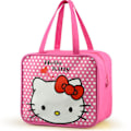 Miniatyrbild 1 av 6: Katie Cat Lunch Bag Vuxna Tonåringar Isolerad Arbets- och Skolväska Rose red polka dots