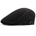 Pikkukuva 1 / 4: Unisex Retro Miesten Ivy Flat Cap Newsboy Säädettävä Baretti Cabbie Gatsby Ajolippis black