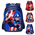 Miniatyrbild 2 av 7: Superhjälte Ryggsäck Skolväska Seriefigur Ryggsäck för Barn Captain America
