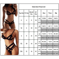 Miniatyrbild 6 av 6: Sexig underklädesset Trosa Strumpeband Lingerie Set för kvinnor Three bands M