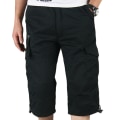 Miniatyrbild 3 av 8: Herr Sommar Enkla Fritids Multi-Pocket Cargo Shorts Dark Gray M