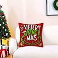 Miniatyrbild 5 av 5: 4-pack Grinch Jul Kuddeöverdrag Grinch Ornament, Linne Kuddeöverdrag, Soffa Dekoration 4PCS
